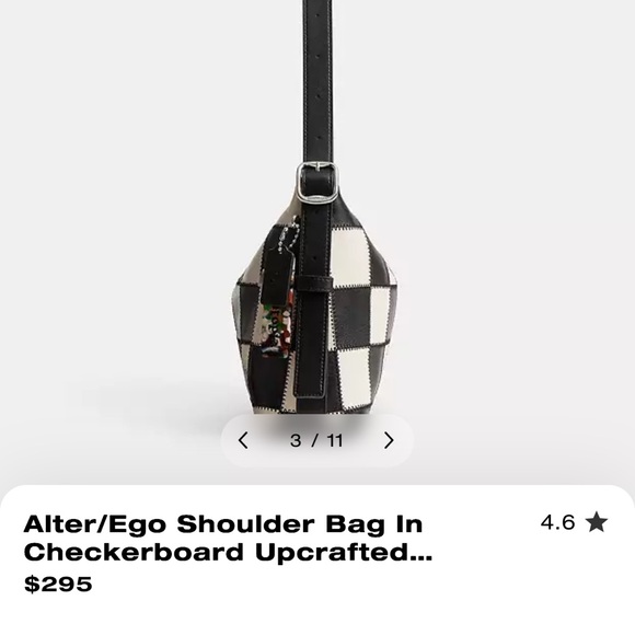 Coach the large Black and Cream Checkered Shoulder Bag with wallet included. - Picture 13 of 15